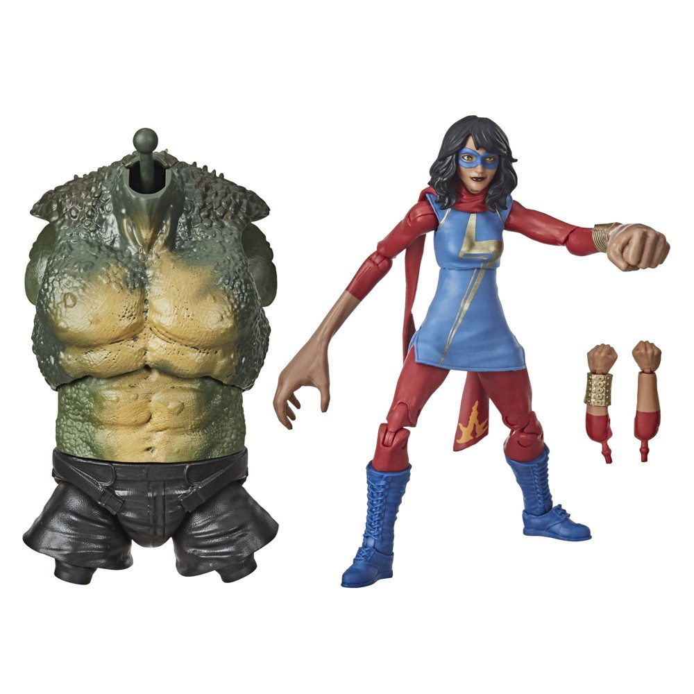 Ms. Marvel Action Figure - Hasbro Marvel Legends GamerVerse Series E9184 MS. MARVEL 6-inch / 15cm action figure - 2020 Abomination BaF Assortment Marvel Video Game / Comic Book Heroes and Villains Wave 1 - reference The Marvels, Captain Marvel, Nick Fury, Avengers