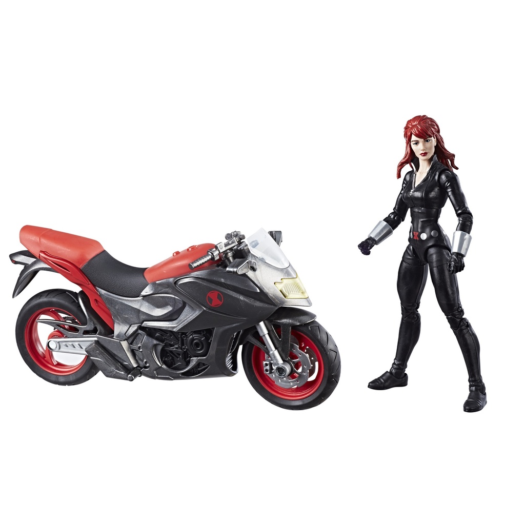 [Nick Fury - Red Room - Captain America] Hasbro Marvel Legends Ultimate / Legendary Riders Series E1375 BLACK WIDOW with MOTORCYCLE - 6-inch / 15cm action figure + alternate head - Avengers / Natasha Romanov -  2017