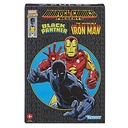 Hasbro Marvel Legends Kenner Tribute F1961 BLACK PANTHER & The Invincible IRON MAN 3.75" / 10cm Action Figure 2-Pack - Marvel Comics Presents - Avengers F1957 Retro Vintage Assortment