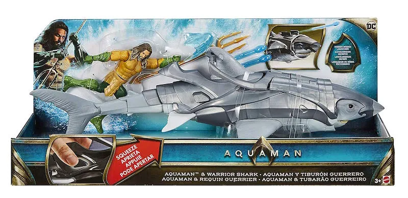 Aquaman 6-inch Aquaman & Warrior Shark Figure & Creature Pack