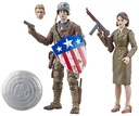 Hasbro Marvel Legends Series WWII CAPTAIN AMERICA & PEGGY CARTER 6-Inch / 15cm Action Figure 2-Pack with various accessories / 2 Film Shield Versions - Marvel Studios The First Avenger