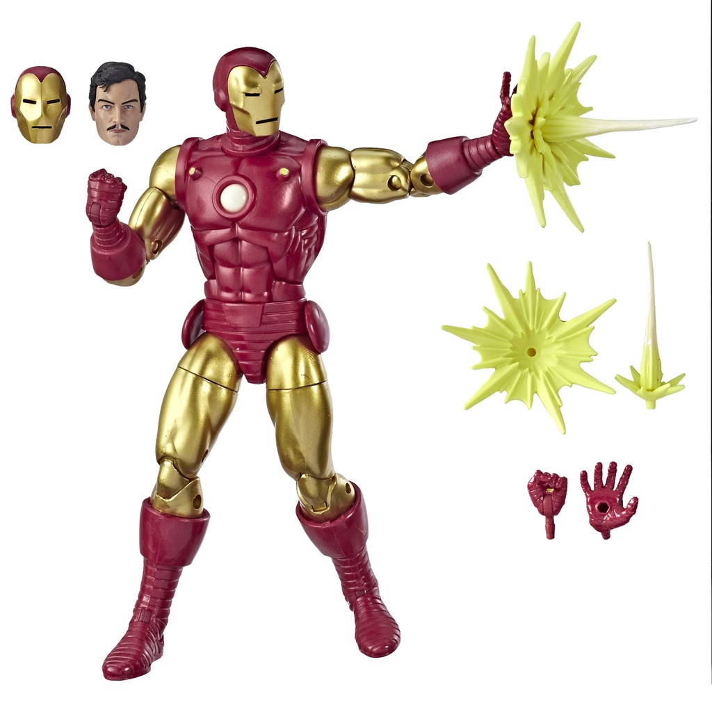 Hasbro Marvel Legends Series 80th Anniversary E6346 IRON MAN (Classic - Golden Age) 6-inch / 15cm Action Figure - Retro Vintage 80th Anniversary Marvel Comics