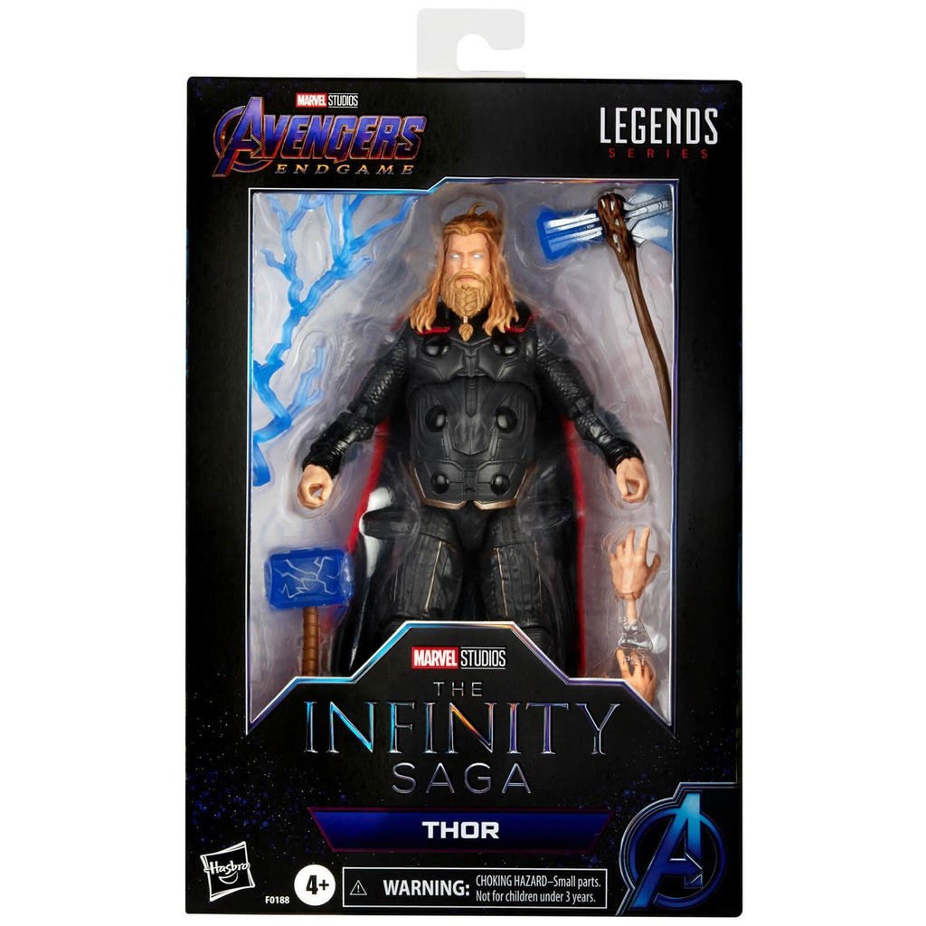 Hasbro Marvel Legends infinity Saga Series THOR (with Stormbreaker & Mjolnir Hammer) 6-Inch / 15cm Scale action figure - Infinity Saga Avengers Endgame - Marvel Studios MCU - Son of Odin, Thanos final battle