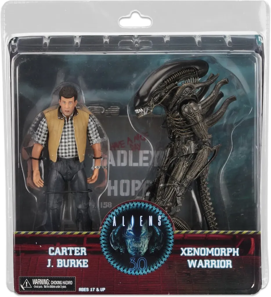 Neca Aliens Xenomorph & Carter J burke 2 pack