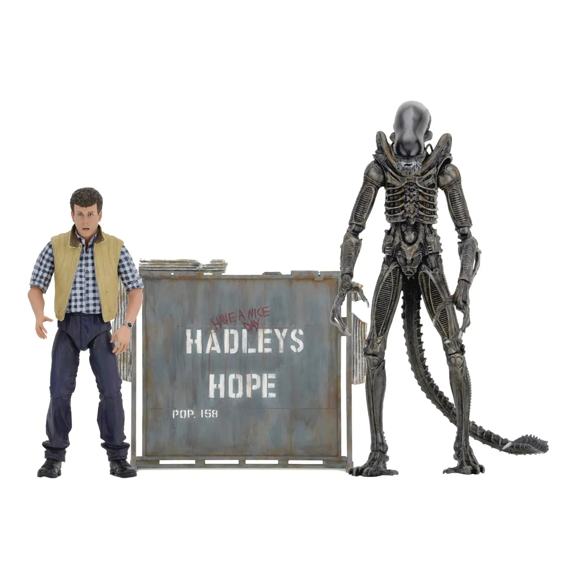 Neca Aliens Xenomorph & Carter J burke Action Figure 7 inch  2 Pack