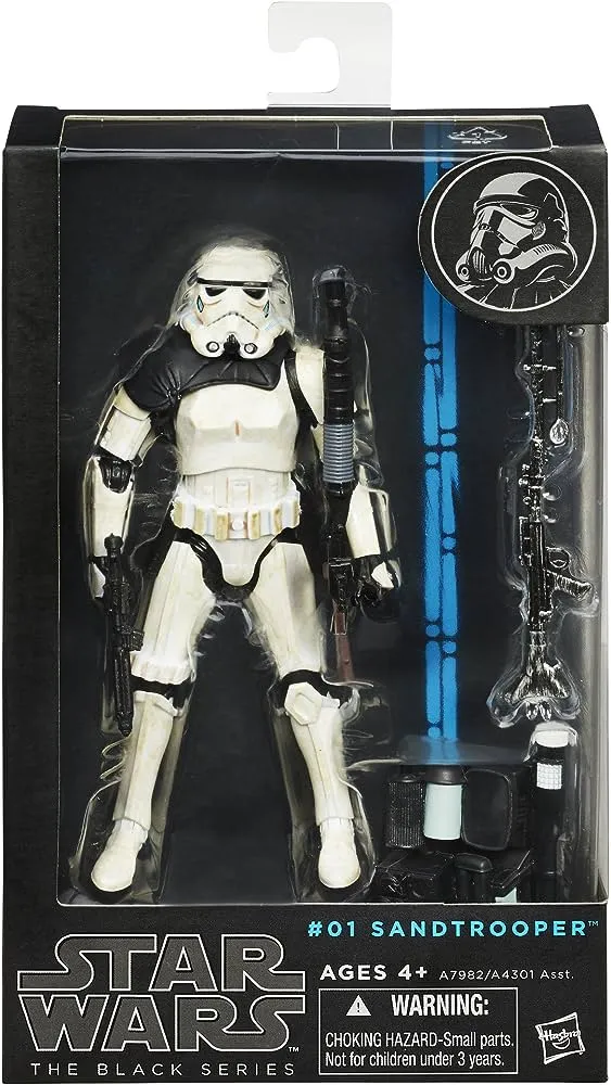 Hasbro Star Wars The Black Series N°01 SANDTROOPER 6-Inch /15cm (Episode I A New Hope E1) - Blue Line assortment 2016 VG Packaging Condition C8.0 New Sealed - desert trooper