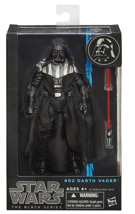 Hasbro Star Wars the Black Series 02 DARTH VADER 6-inch / 15cm Action Figure (Episode VI Return of the Jedi E6) - Blue Line assortment 2015 - C8.0 VG Packaging Condition Very Good - New, Sealed