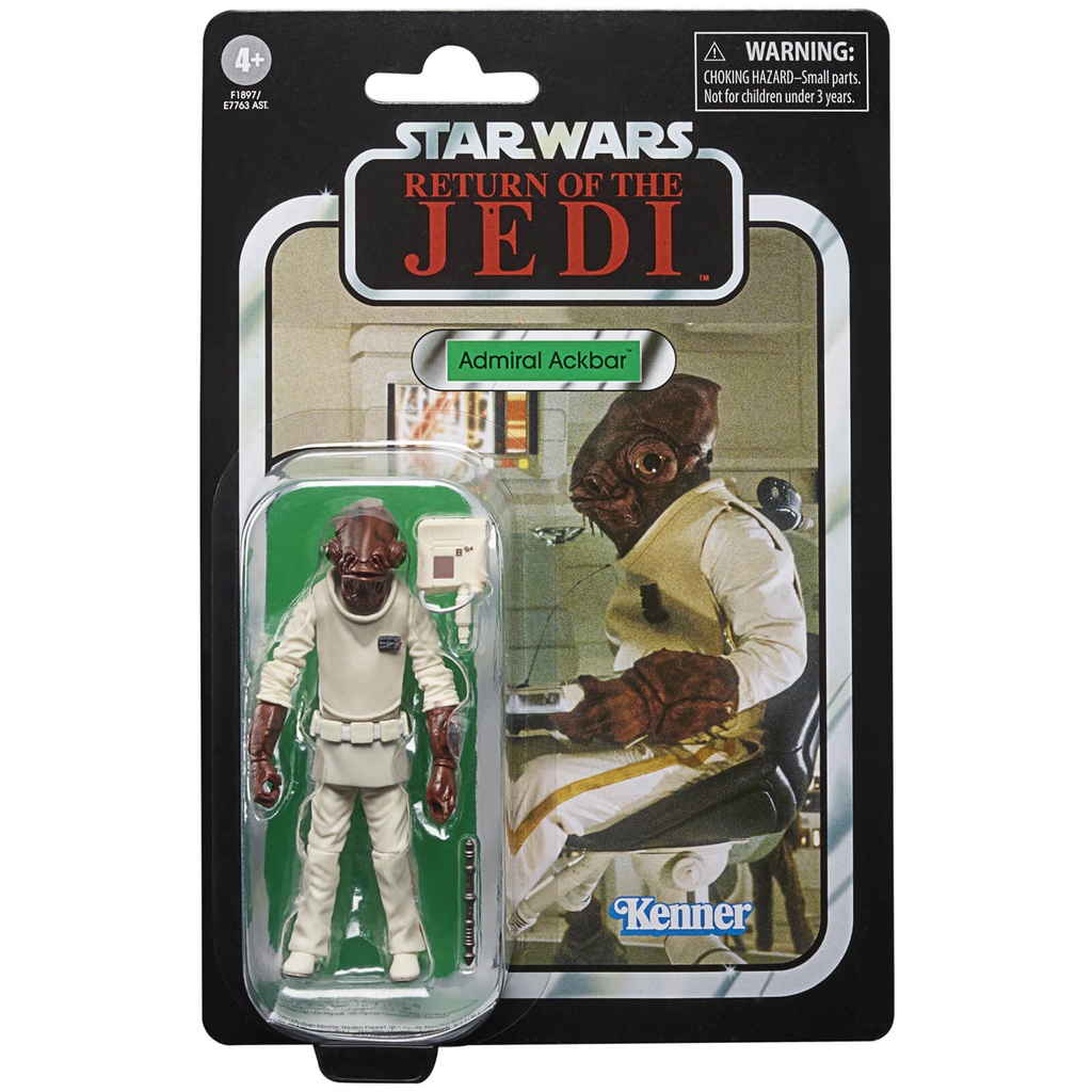 Hasbro Star Wars The Vintage Collection VC22 Admiral Ackbar Re-Issue 3.75-Inch / 10cm Action Figure - Episode III Return of the Jedi E6 RotJ F1897