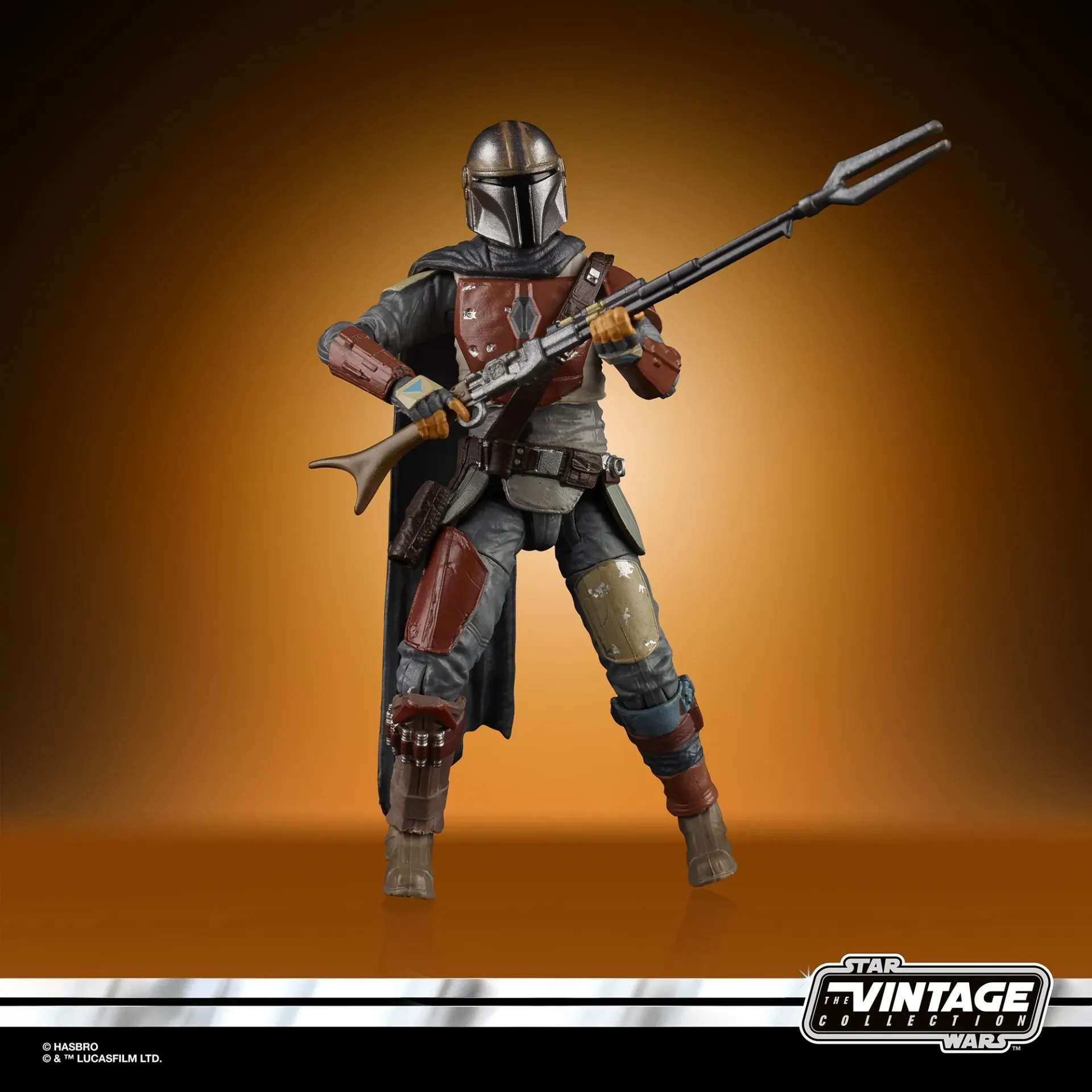 Hasbro Star Wars The Vintage Collection VC166 The Mandalorian (Multi-colored steel armor) 3.75-inch / 10cm Action Figure - The Mandalorian TV Series (Din Djarin Season 1; episodes 1-3)