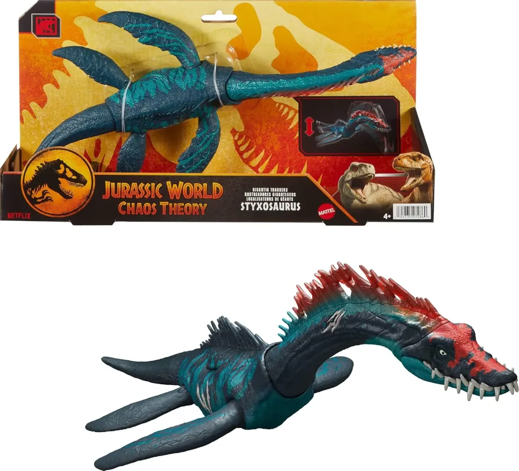 Jurassic World Gigantic Trackers Styxosaurus Dinosaur Action Figure  Large Species Attack  Chaos