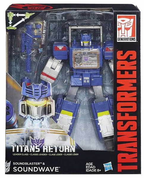 Transformers Generations – Titans Return Leader Class Soundwave (with Soundblast) action figure RARE