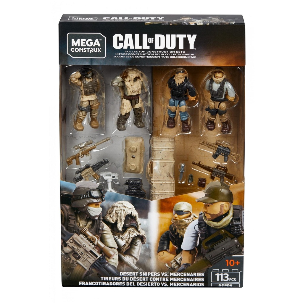 Mega Construx Call of Duty Desert Snipers Vs. Mercenaries Construction Set with Character Figures  Building Toys for Collectors (113 Pieces) GCP06