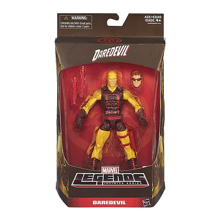 Hasbro Marvel Legends Exclusive (Walgreens) DAREDEVIL B5060 - 6-inch / 15cm Action Figure - 2015 part of Rhino BAF wave - Classic Origins Yellow / Brown Costume - 1st Appearance