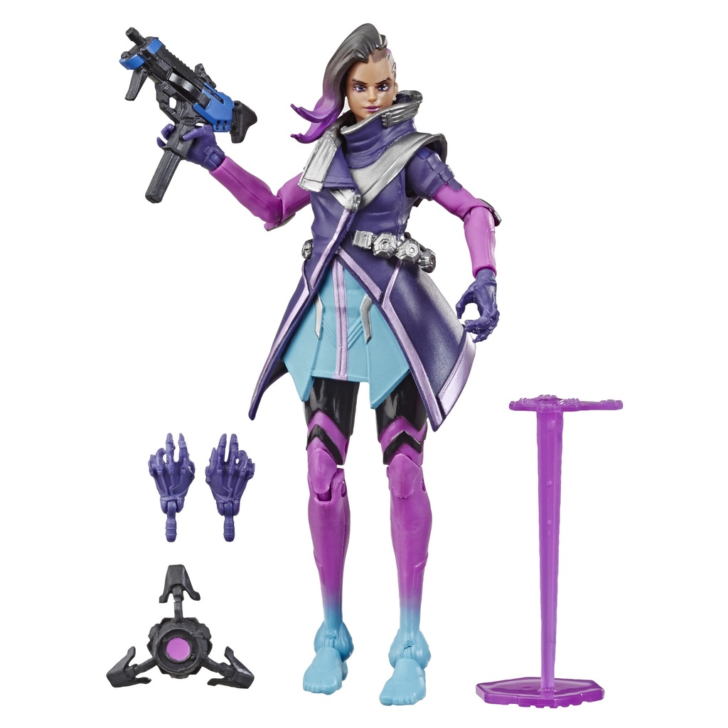 Hasbro Overwatch Ultimates Series E6487 SOMBRA 6-inch / 15cm Collectible Video Game Action Figure with Accessories - E6388 Assortment - 2018