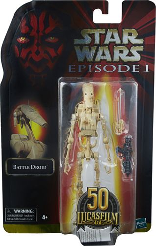 Hasbro Star Wars Black Series Battle Droid 6-Inch / 15cm Action Figure (Lucasfilm 50th Anniversary) - Episode I E1 The Phantom Menace