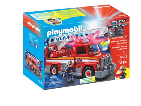 Playmobil City Action Firetruck Ladder Unit building set 5682 USA exclusive