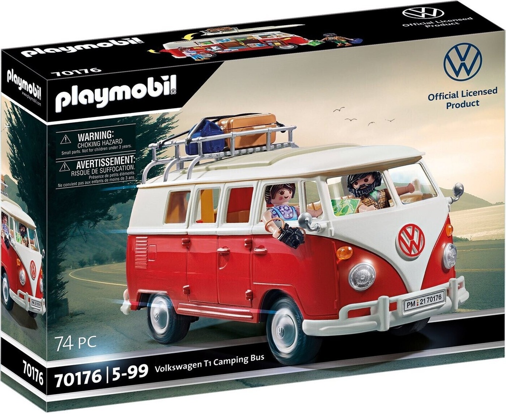 PLAYMOBIL Volkswagen T1 Camping Bus building set - 74 Pcs