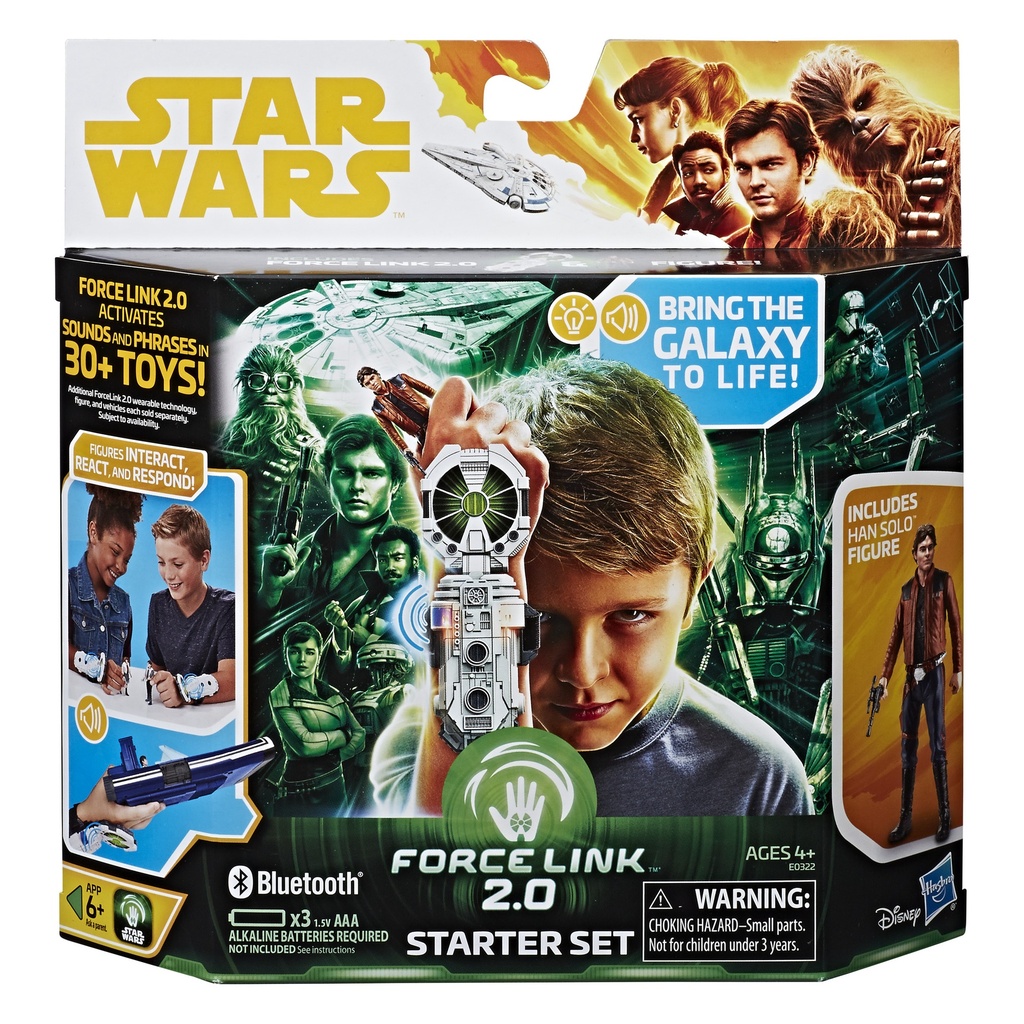 Star Wars Force Link 2.0 Starter Set Including Force Link Wearable Technology + Han solo 3.75 action figure