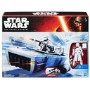Star Wars The Force Awakens 3.75 Star Wars Snowspeeder vehicle + Snowtrooper action figure hasbro