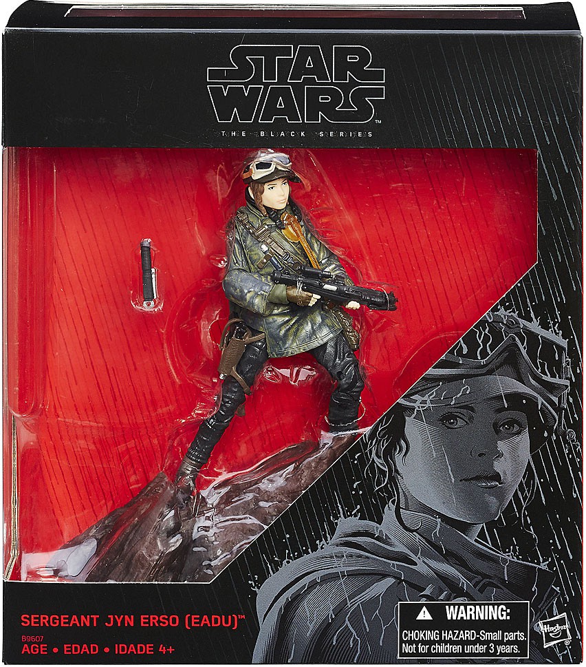 Hasbro Star Wars Black Series Exclusive Rogue One JYN ERSO (Eadu) 6-Inch / 15cm Deluxe Action Figure B9607 - Red Line assortment