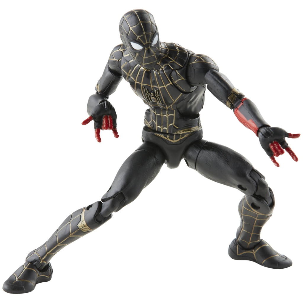 Hasbro Marvel Legends Series Armadillo BaF Assortment Black & Gold Suit Spider-Man 6-Inch / 15cm Action Figure F3019 - includes 2 Accessories and 1 Build-a-Figure Part - Peter Parker