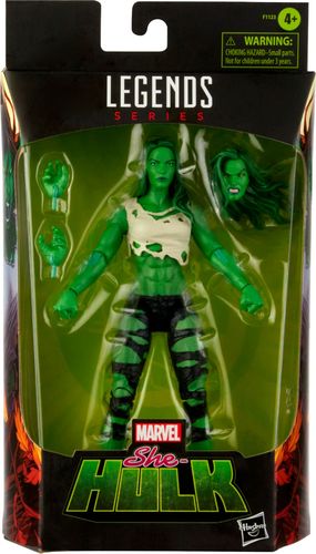 Hasbro Marvel Legends Fan Channel Exclusive Series She-HULK F1123 - 6-inch / 15cm Action Figure - Jennifer Walters - New, Sealed C8.0 (Good+ / Very Good Packaging Condition - dents, creases, scratches) - with alternate angry head