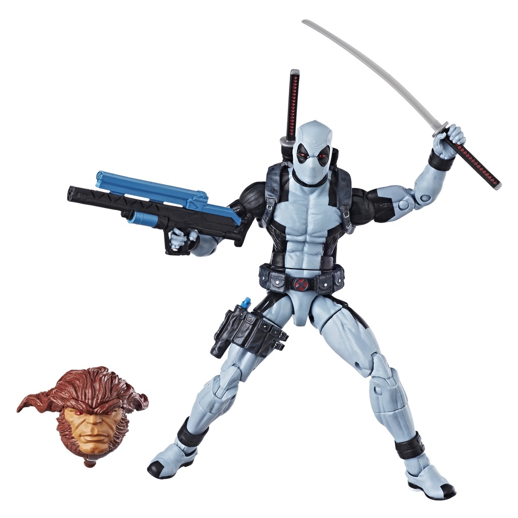 Hasbro Marvel Legends Deadpool Series 1 X-FORCE DEADPOOL (Gray / Grey - Black Costume) - 6-inch / 15cm Action Figure - Sasquatch BaF Assortment 2017 - Wade Wilson