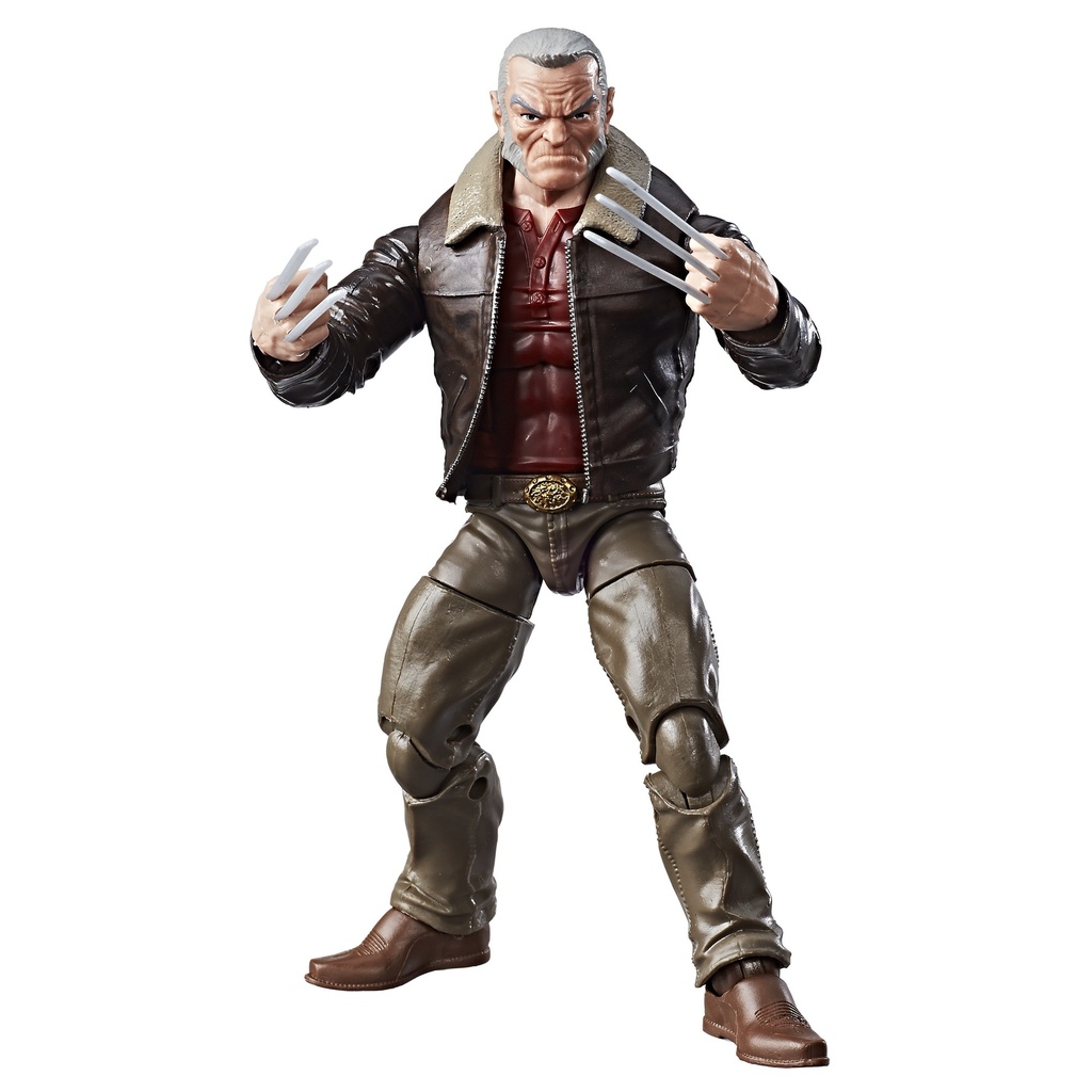Hasbro Marvel Legends X-Men Series WOLVERINE C0632 (Old Man Logan version) 6-Inch / 15cm action figure - Warlock BaF B8343 Assortment - with cool brown leather jacket - Weapon X