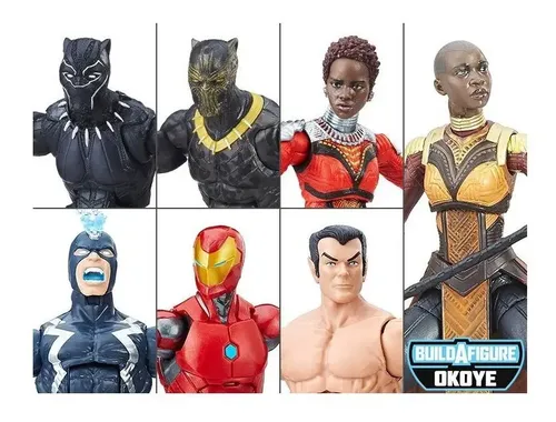 Hasbro Marvel Legends Black Panther Series OKOYE BaF COMPLETE SET OF 6 Action Figures - Wave 1 6-inch / 15cm Action Figure Lot Assortment 2017