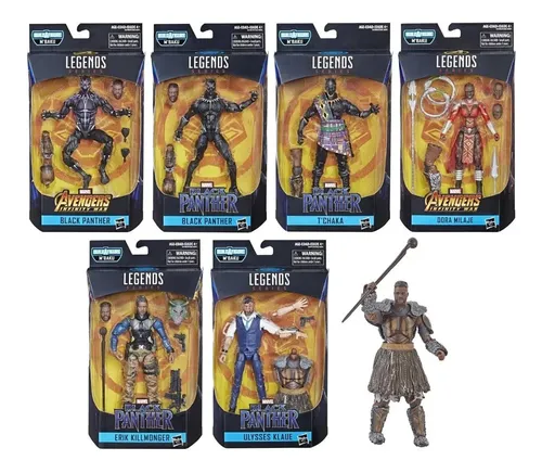 Hasbro Marvel Legends Black Panther Series M'BAKU Complete Set of 6-inch / 15cm action figures - Complete Set - C8.7 VG+ Packaging Condition - All new, sealed - LAST COMPLETE SET in stock!!!