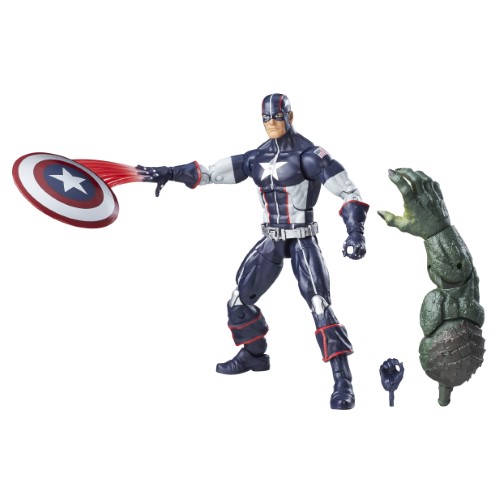 Hasbro Marvel Legends Captain America Series B6680 SECRET WAR CAPTAIN AMERICA 6-inch / 15cm action figure - 2015 Abomination BaF Wave Captain America Assortment - LAST ONE in stock!!! - C8.2 G/VG- NSiB (New, Sealed, Slight Wear, minor tear on bottom packaging flap, rubbing marks, crease on rear upper cardback, and other tiny box flaws) - Secret Wars