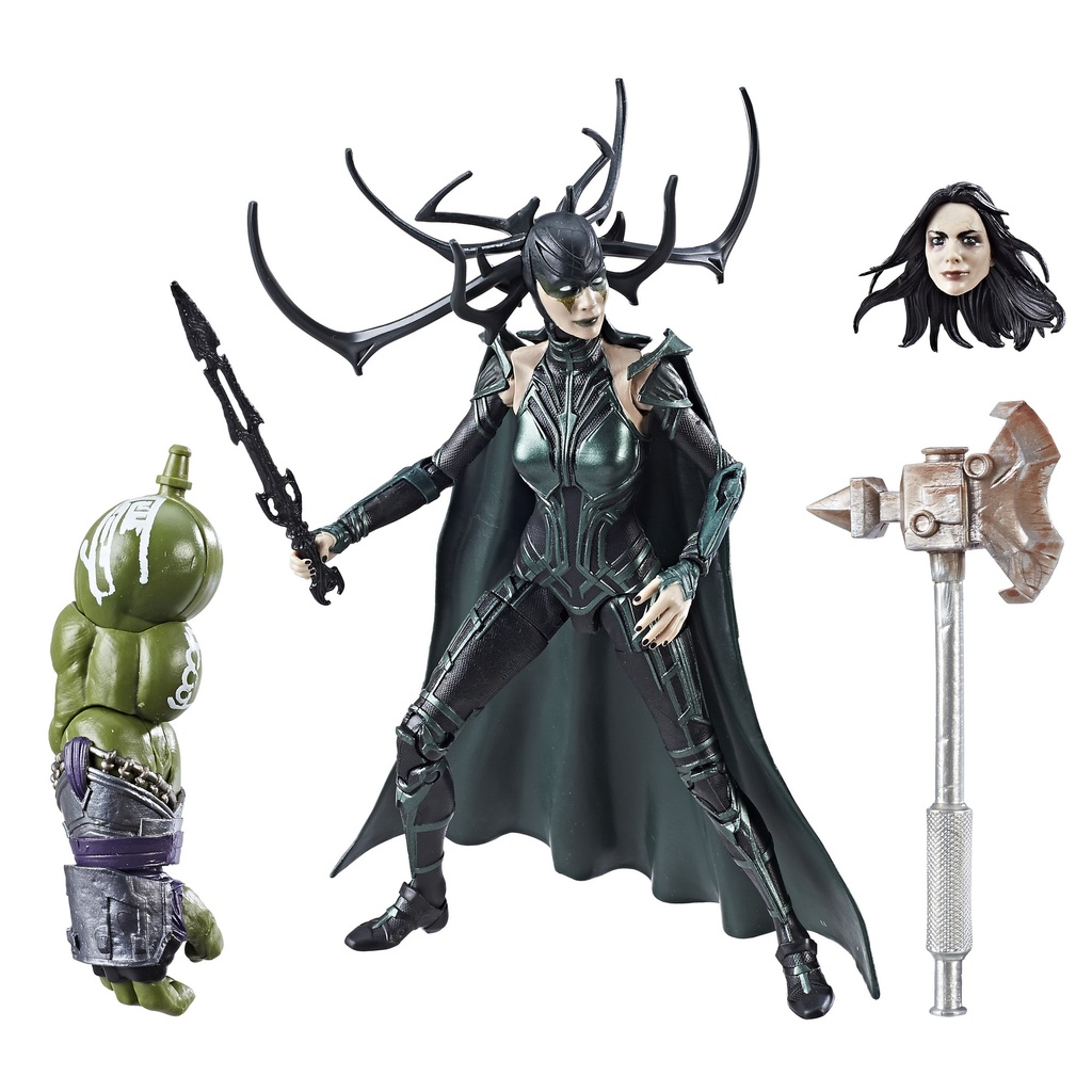 Hasbro Marvel Legends Thor Series HELA 6-inch / 15cm action figure - Gladiator Hulk BaF Assortment 2017 Wave - Instigator of Ragnarok - NSiB C8.2 G-VG (New, Sealed in Box, Slight creases, tiny dent(s), minimal scratches / rubbing marks, and possible other very small flaws)