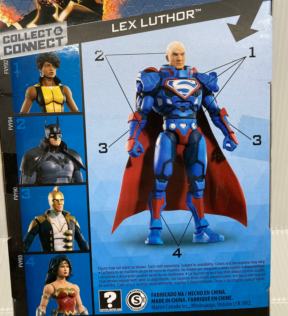 DC Multiverse Mattel Lex Luthor click and connect wave set of 4
