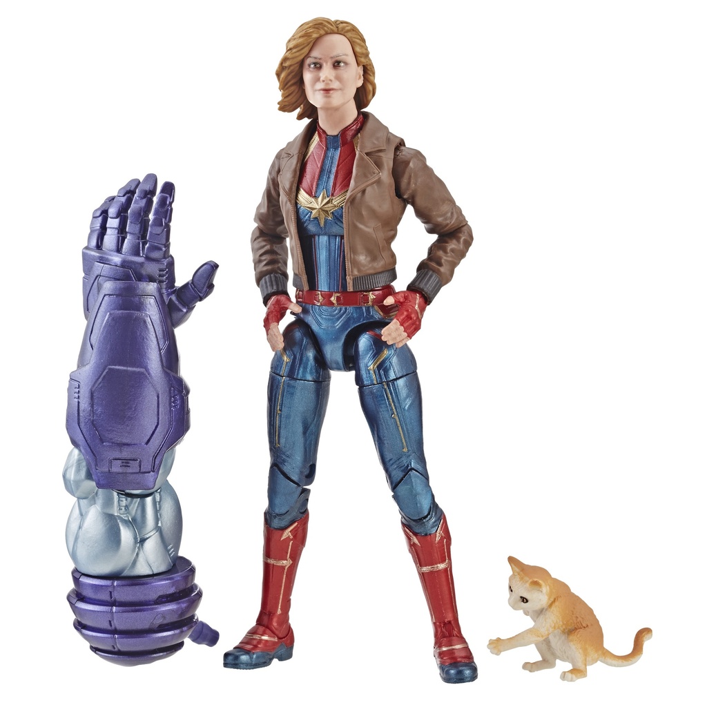Hasbro Marvel Legends Captain Marvel Series E3888 CAPTAIN MARVEL (in Bomber Jacket +Starforce Uniform with Goose, the cat) 6-inch / 15cm action figure - Kree Sentry BaF Wave 1 - 2020 Carol Danvers - Kree Skrull War