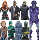 Hasbro Marvel Legends Captain Marvel Series E3542 CAPTAIN MARVEL 6-inch / 15cm set of 7 action figures - KREE SENTRY BaF Wave 1 - 2020 includes Captain Marvel (Binary Starforce & Bomber Jacket with Goose, the cat) versions, Nick Fury (young SHIELD agent), Talos (Kree Spy), Yon-Rogg, Grey Gargoyle, & Genis-Vell