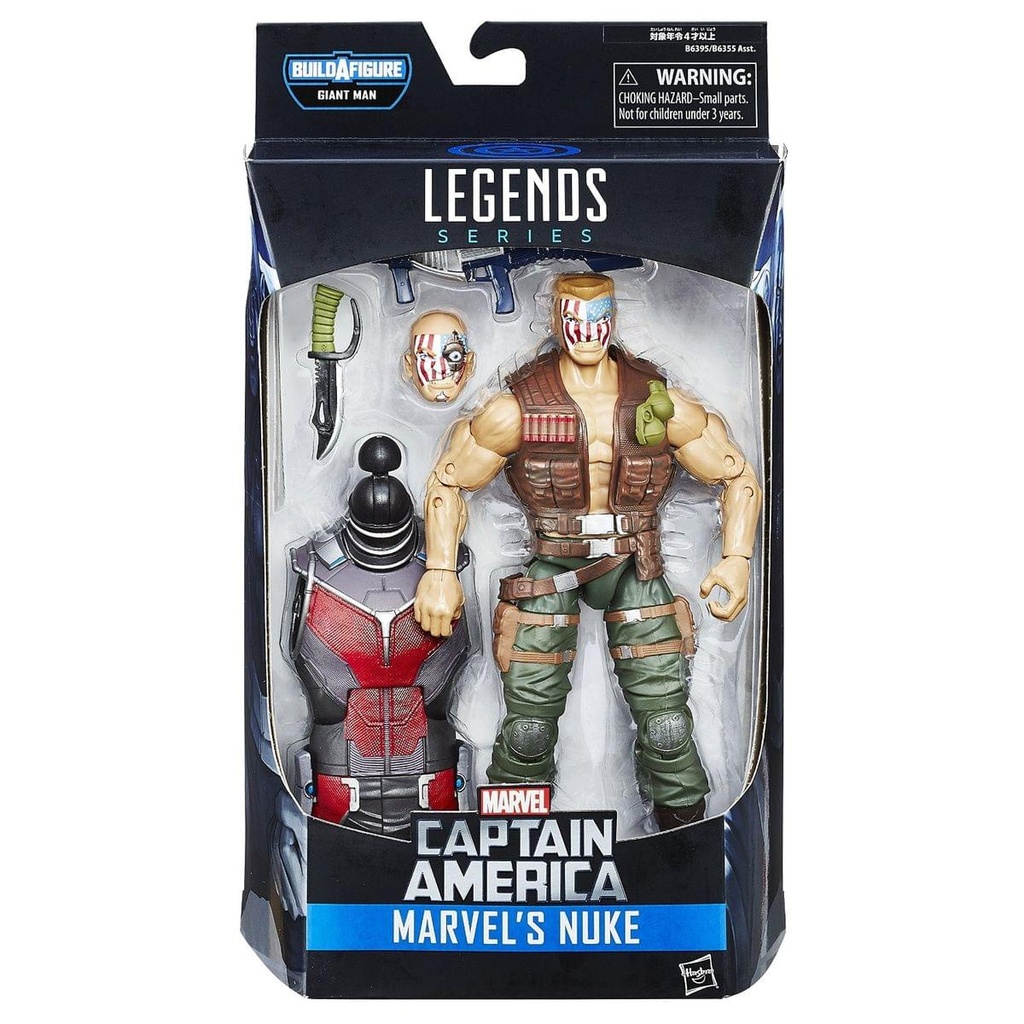 Hasbro Marvel Legends Captain America Series B6395 NUKE (Comic Book Version) 6-inch / 15cm action figure - Giant Man BaF Captain America Marvel Cinematic Universe Assortment 2015 - C8.0 Packaging Condition NSiB (New, Sealed - with cardback crease, tiny dings, rubbing marks, and or scratches) - HTF!!!